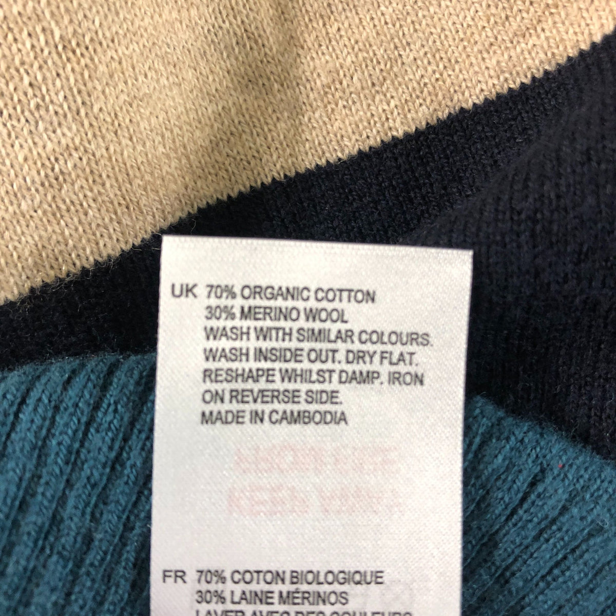 Stripe Jumper Women's Long Sleeve UK Size Organic Cotton Merino