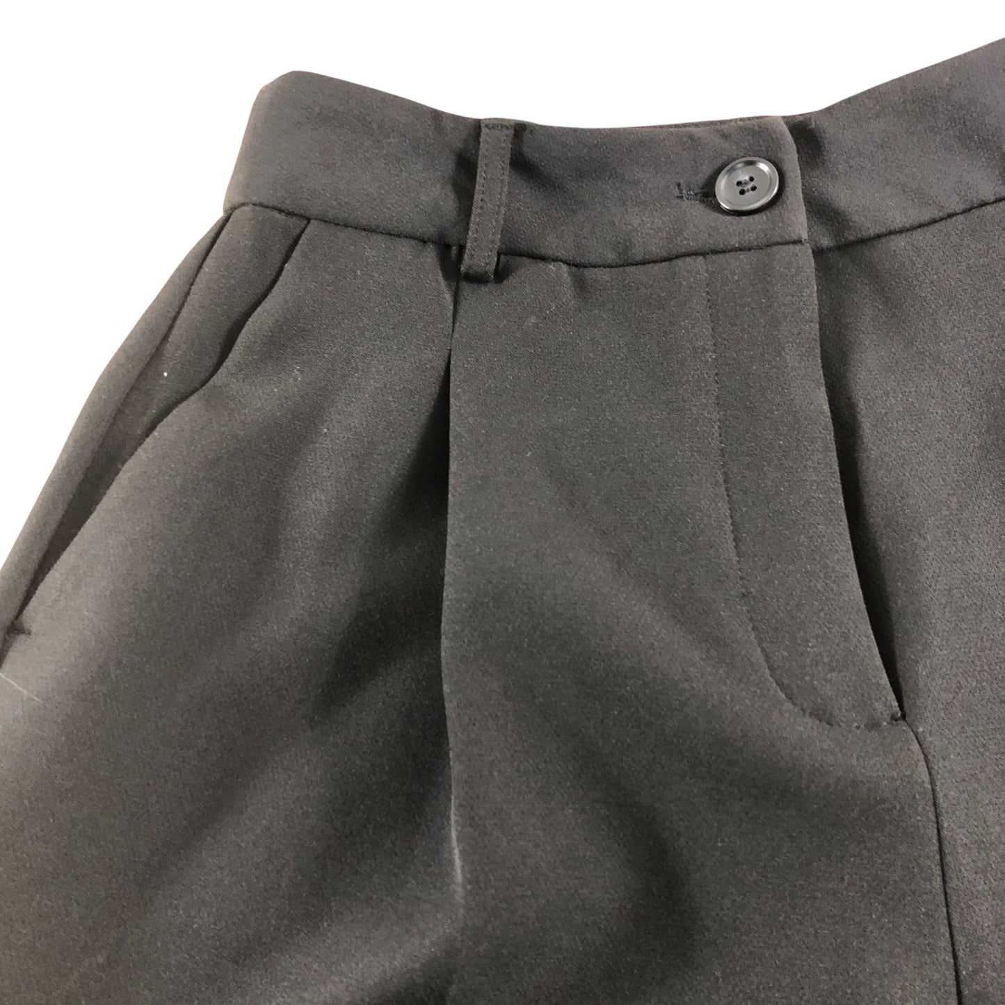 River Island High Waisted Shorts UK8 Women's Black Polyester Blend Casual