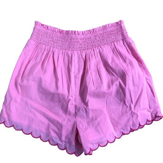 RIVER ISLAND Girls Pink Fruit Embroidered Shorts Size 9-10 Years Summer Style