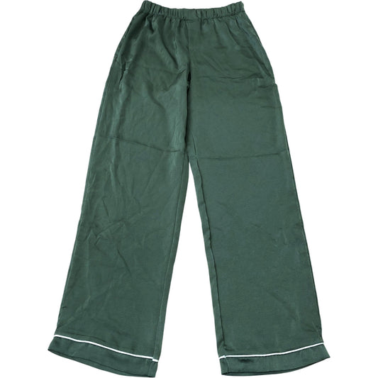 Boohoo Olive Pyjama Set Soft Satin Feel Size 10