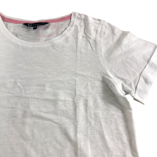 Crew Clothing Company T Shirt Size 12 Women's Short Sleeve Cotton White