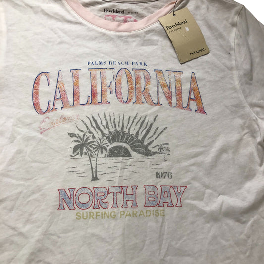 River Island Excusive California North Bay Surfing Paradise T-Shirt XS