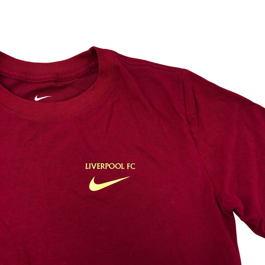 Nike Liverpool FC Kids T-Shirt Red Cotton Size 7-8 Years