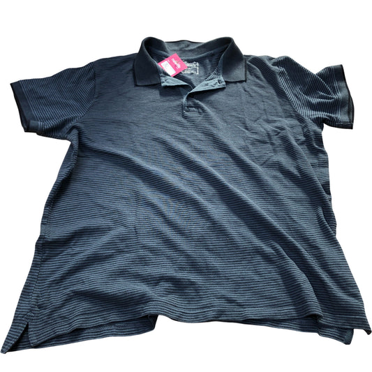 Mountain Warehouse Polo Shirt Size XL Mens Short Sleeve Dark Blue Striped