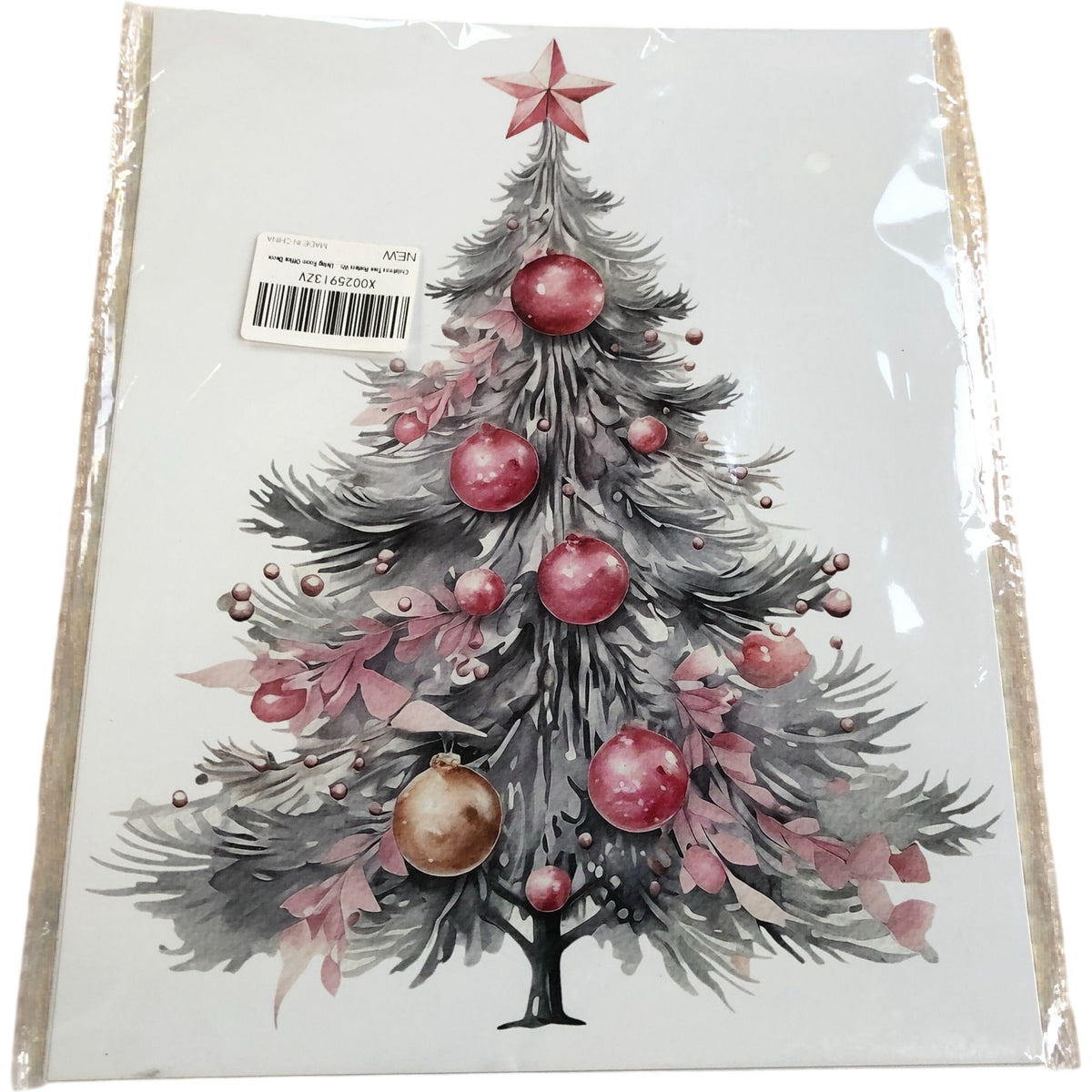 Christmas Tree Poster Wall Décor 4 Pack 8x10"