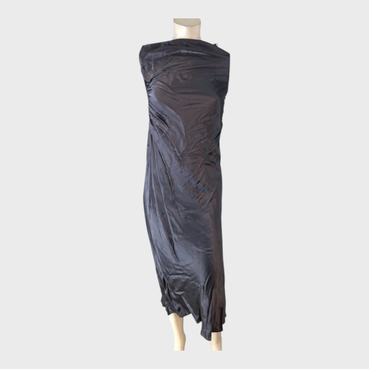 RIVER ISLAND Studios Women's Dress Midi Side Slit Black Formal
