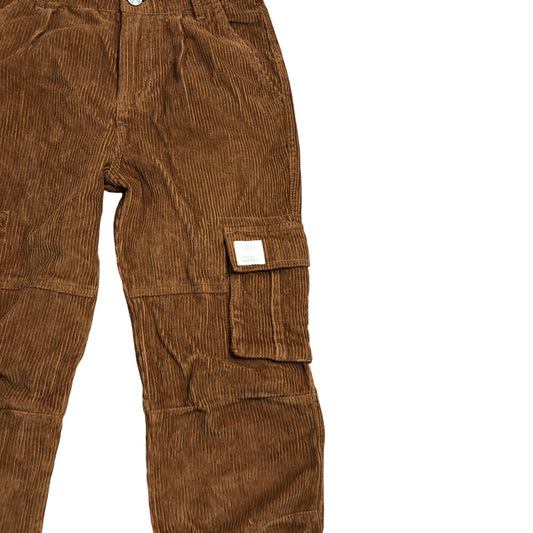 Angel And Rocket Boys Cord Trousers Size 8 Years Brown Stylish Cargo