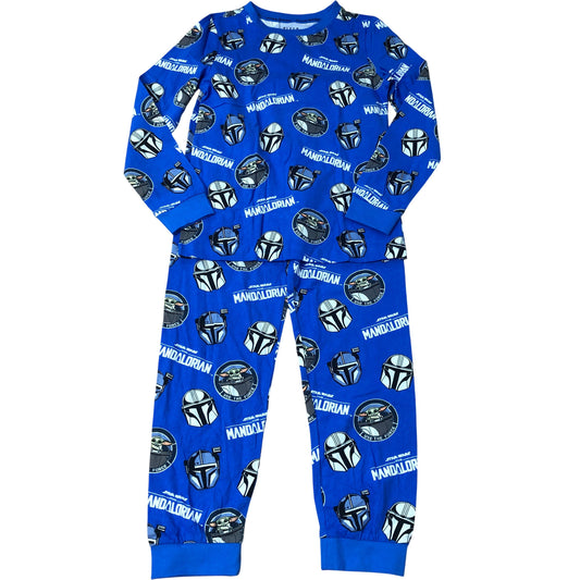 Mandalorian Kids Pyjamas Blue Cotton Long Sleeve Set 8-9 Years