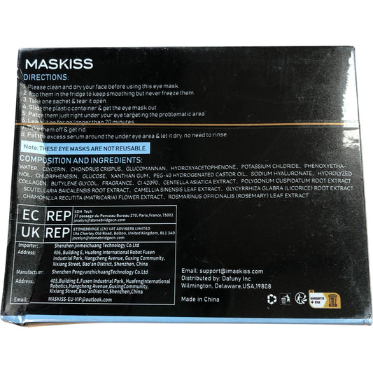 Maskiss Hyaluronic Acid Eye Mask 24 Pairs Hydrating Wrinkle Treatment