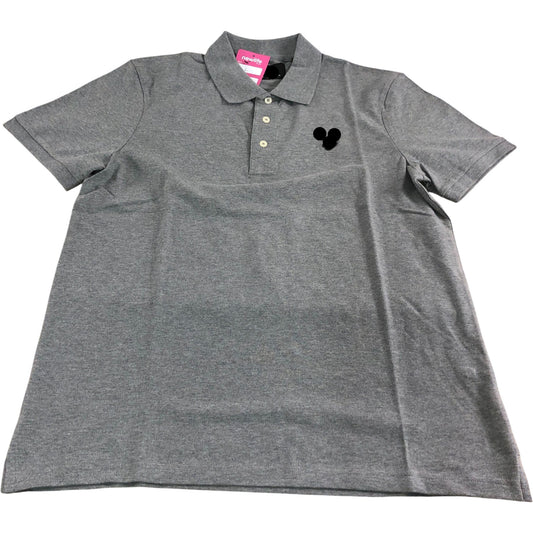 Polo Shirt Size Medium Mens Grey Short Sleeve Cotton