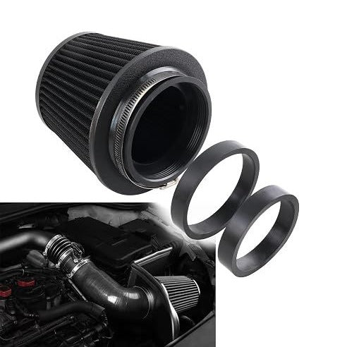 Racing Air Filter 76mm 3" Super Power Flow High Performance Cone Filter Black
