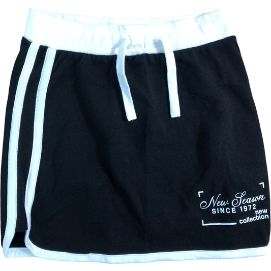 RIVER ISLAND Black Jersey Skirt 7/8 Years Girls New Season Sporty Style