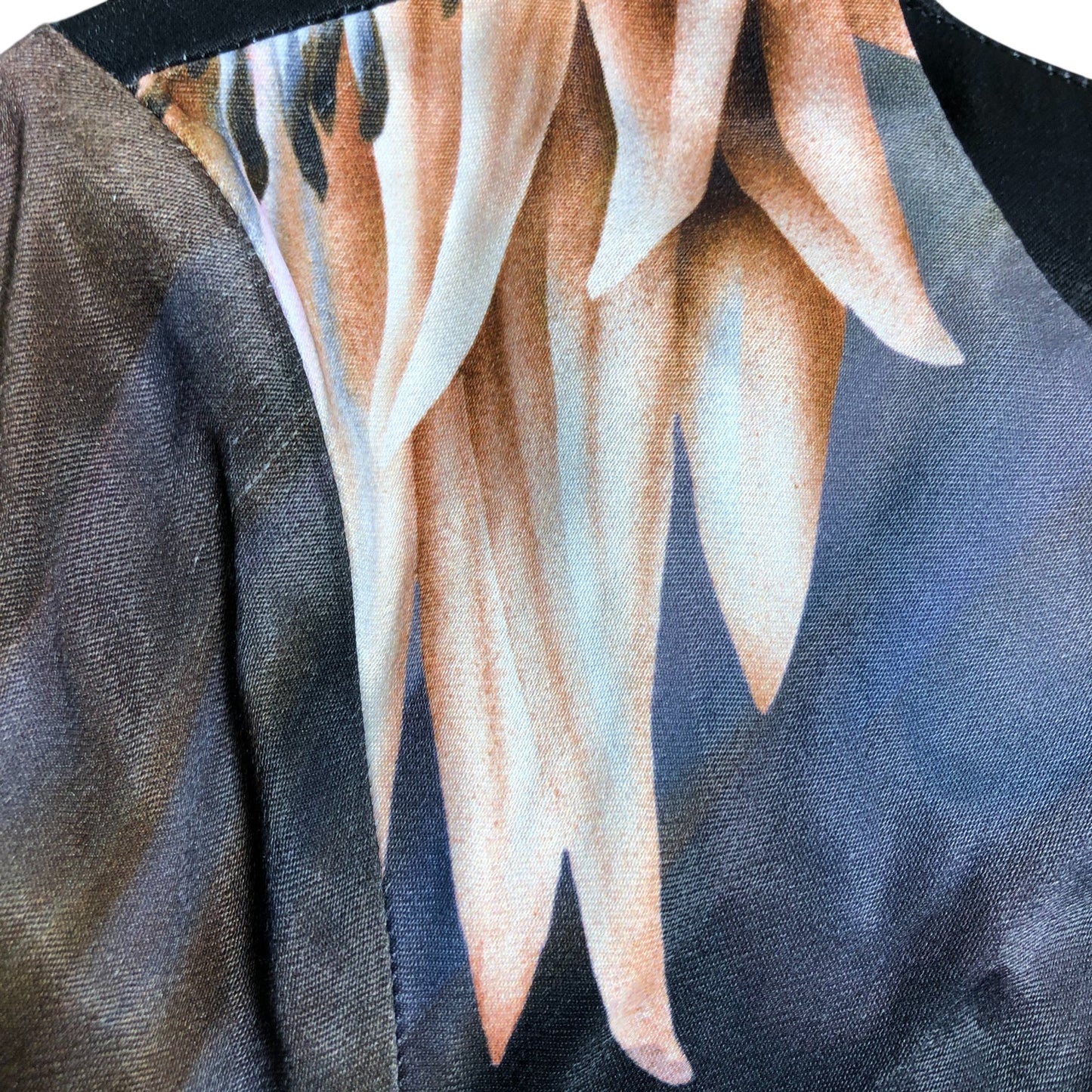 Karen Millen Petite Black Long Sleeve Floral Dress UK6 Women's Elegant Style