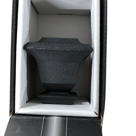 DECO WINDOW Extendable Drapery Rod 18-44 Inches Black Rustic Square End 1" Diam