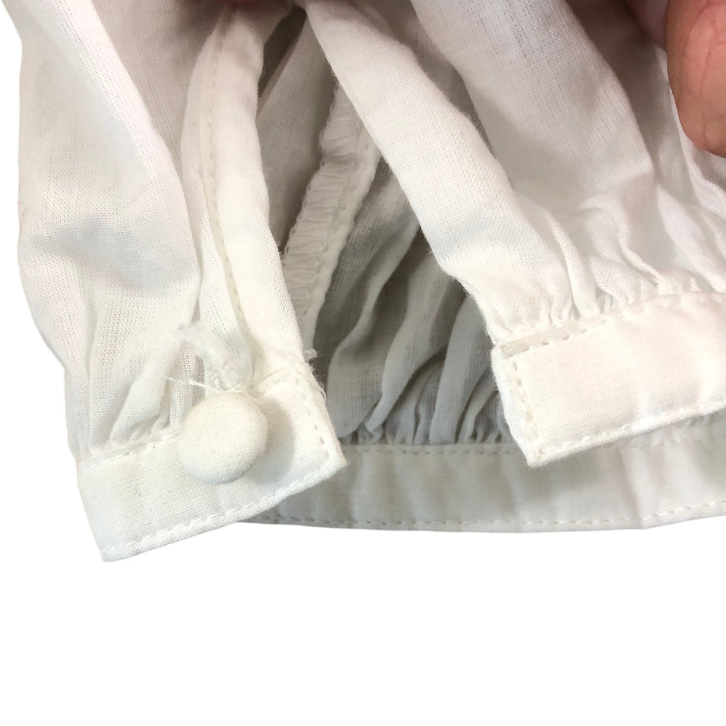 White Embroidered Blouse Women's Size 16 Lightweight Long Sleeve Top