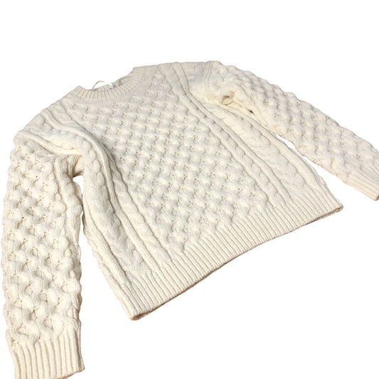 Cream Cable Knit Sweater Women's Size Small Soft Chunky Knit Jumper