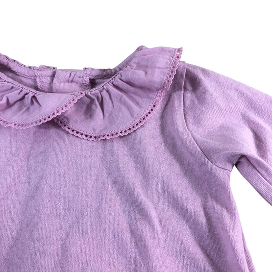Play Up Organic Cotton Baby Girl Shirt 0 Months Pink Long Sleeve