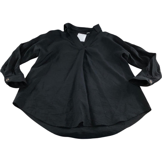 Branded Black Throw On Shirt - Size 6