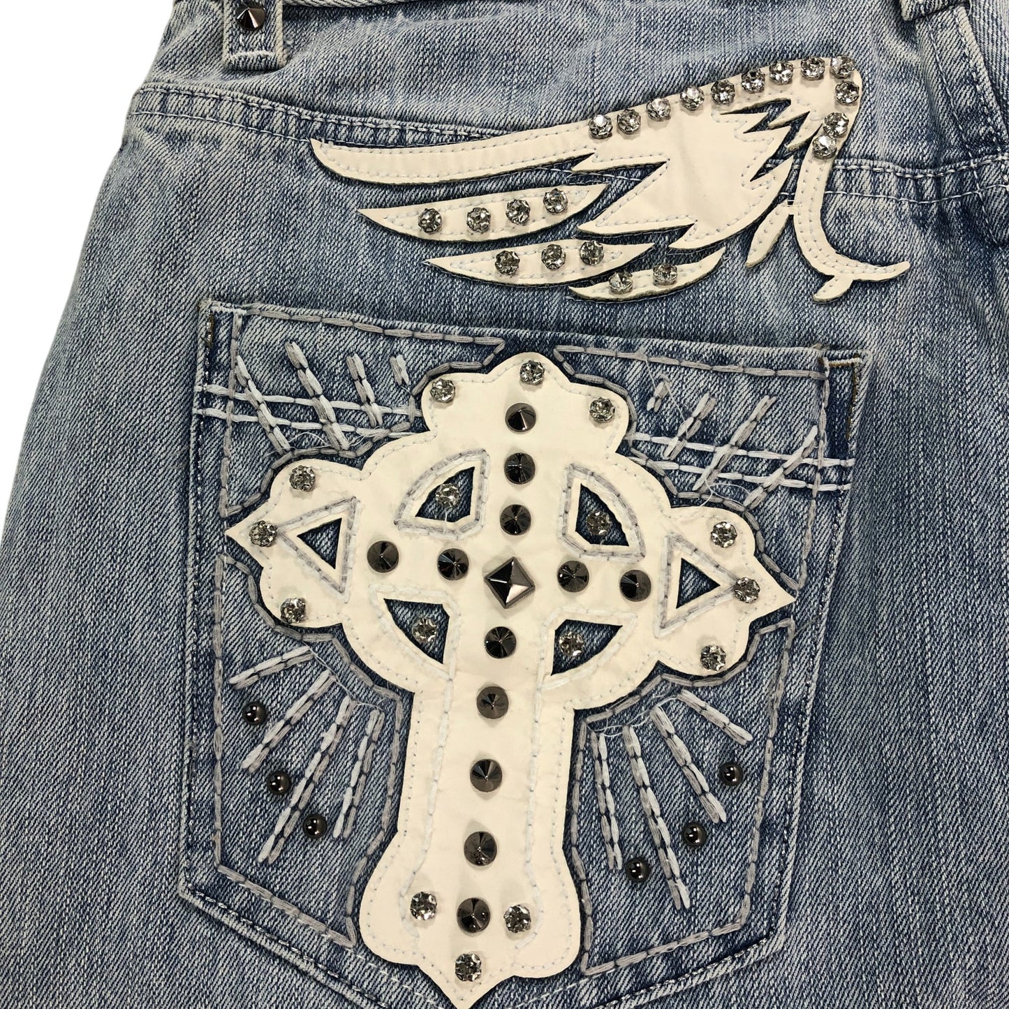 Jaded London Women's 32 Super Baggy Jeans Light Blue Size 14