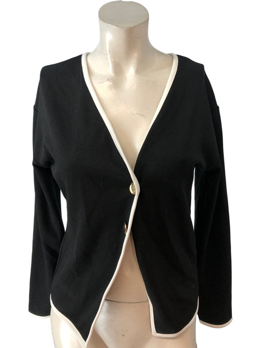 River Island Somewhere To Go Cardigan UK8 Women's Black Long Sleeve Button Up