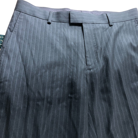 River Island Black Pinstripe Trousers - Size 32R