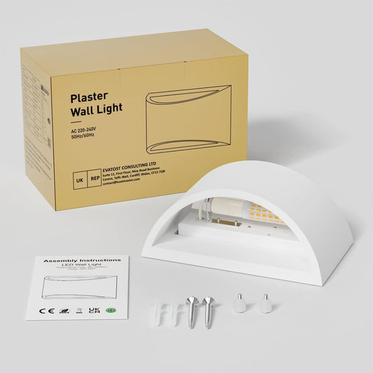 LED Wall Lights G9 220V Plaster Warm White Indoor Lighting Fixture 2 Pack