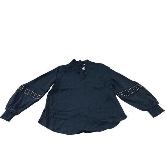 Branded Navy Beaded Top - Size 6