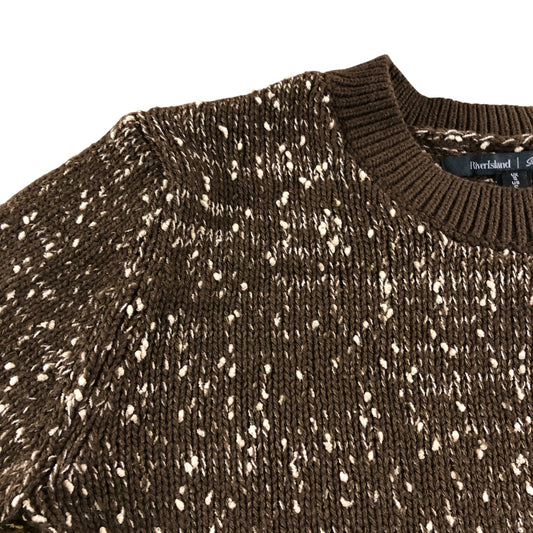 River Island Sweater UK S Women's Brown Knit Jumper