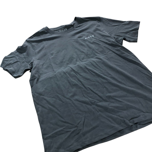 Nicce T-Shirt Grey Men's Casual Short Sleeve Cotton XL
