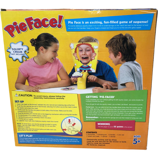 Pie Face Game Exciting Fun Filled Game Ages 5 Plus Family Party Game