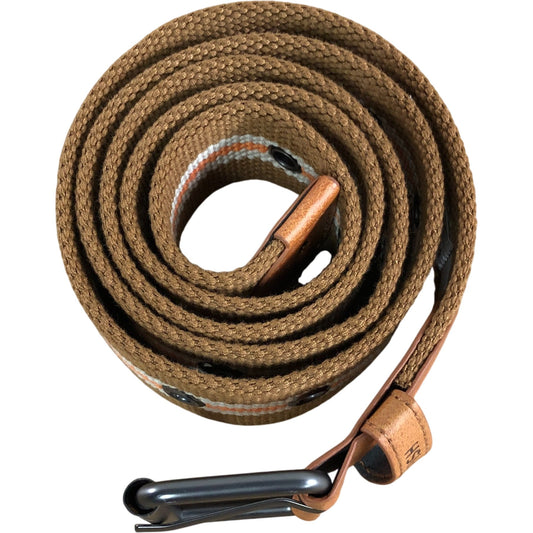 Weird Fish Tan Belt S/M Men's Adjustable Cotton Woven Casual Accessories