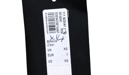 River Island Bronze Zibar Tank Top XS Women's Strappy Ribbed Design