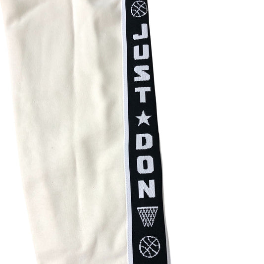 Just Don All City Sweatpants Men's Cream Comfortable Trousers Size M Ankle Zips