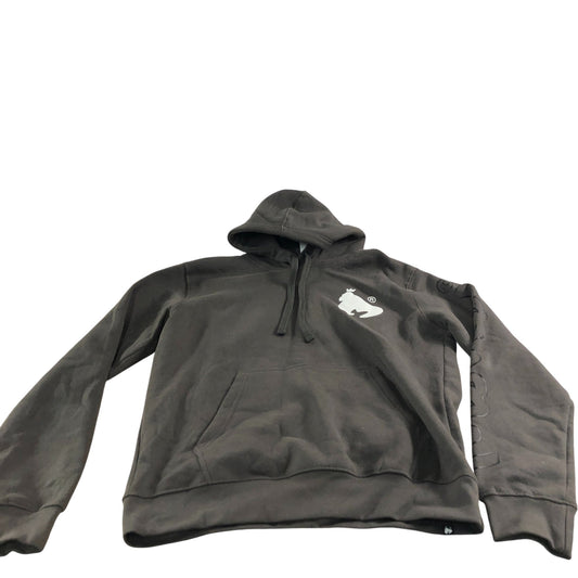 Money Hoodie Men’s Pullover Sweatshirt Grey Cotton Blend Large