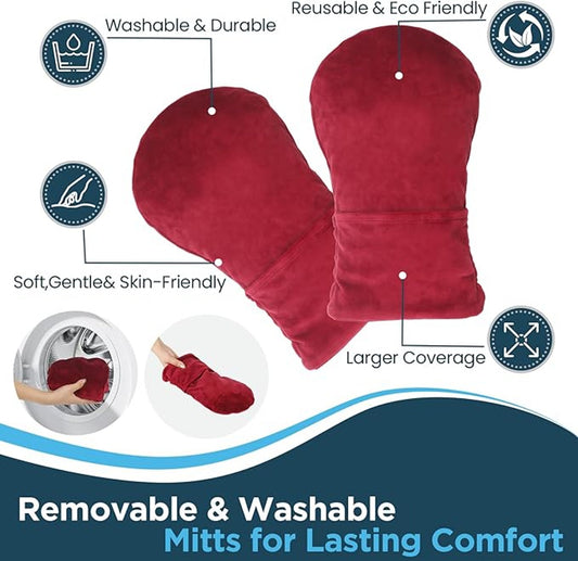 MEDCOSA Reusable Flaxseed Microwave Heated Oven Mitts Comfortable Kitchen Safety