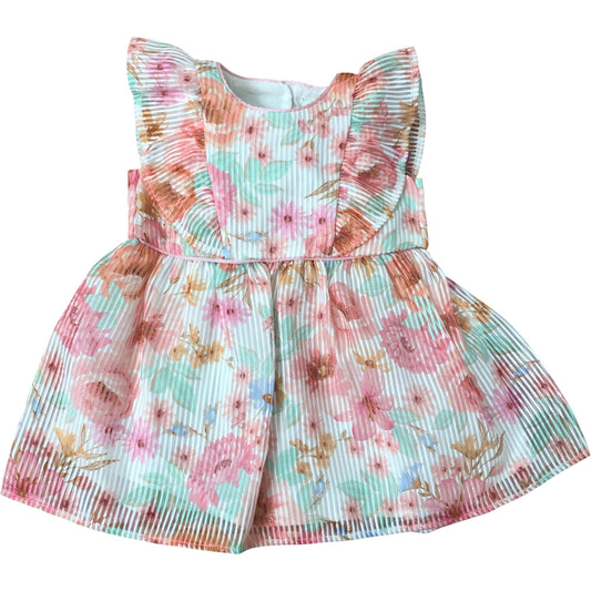 River Island Girls Floral Dress 0-3 Months Toddler Summer Outfit with Hair Band