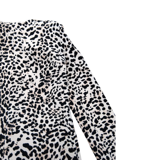 River Island UK8 Women's Leopard Print Bodycon Dress Long Sleeve Casual Chic