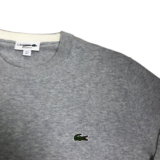 Lacoste Regular Fit Sweatshirt Grey L Men's Cotton Embroidered Logo Pullover