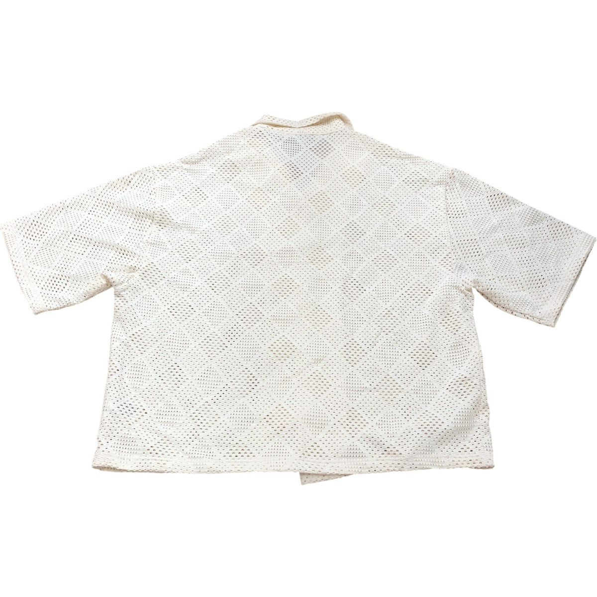 River Island Men's Size XL Short Sleeve Shirt Cream Cutout Design Pack of 10