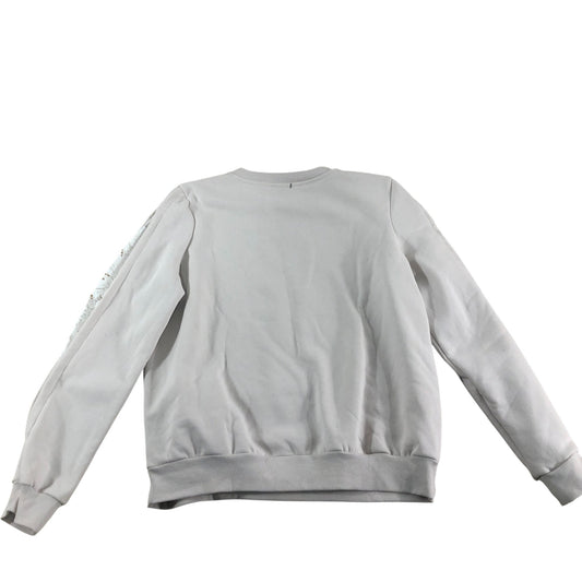 Branded Ladies Cream Sweatshirt Elegant Lace Detail Long Sleeves UK 6