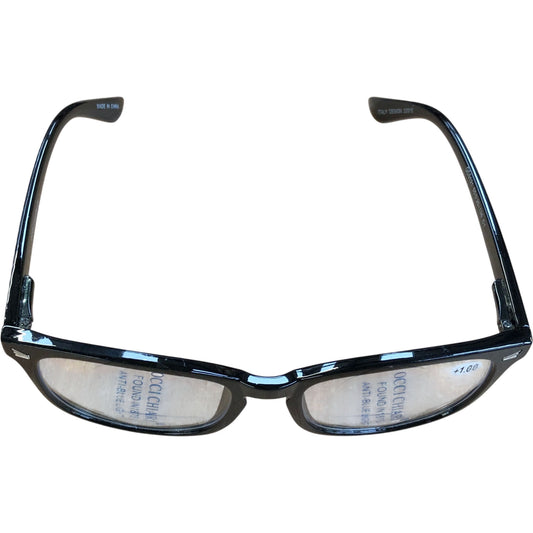 Occi Chiari Rectangle Reading Glasses +1.00 Anti Blue Light Frame Black