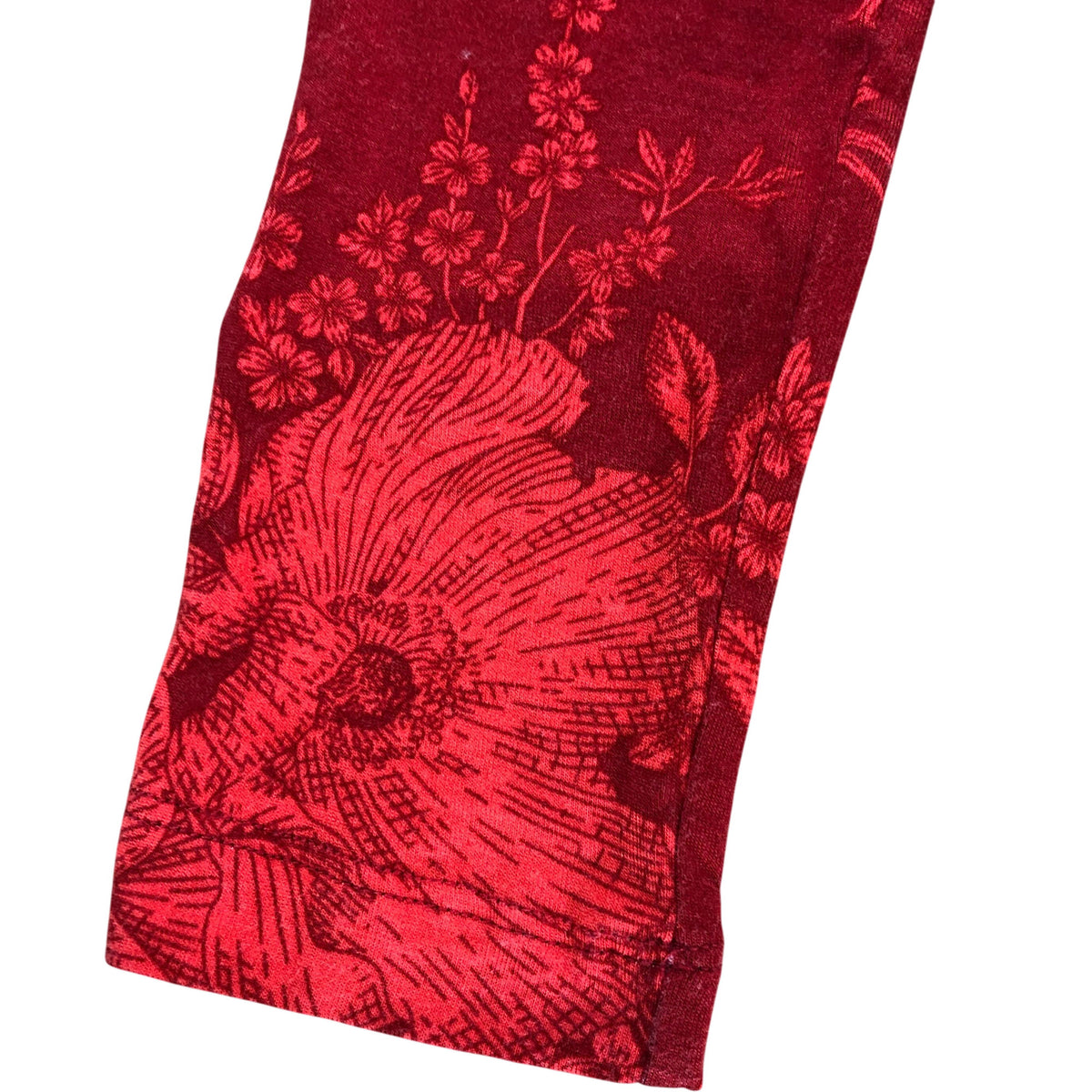 Crew Clothing Company Floral Midi Dress Size 8 Women's Long Sleeve Red