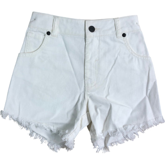 AllSaints Denim Shorts Size 5-6 Years Girls White Frayed Hem Casual Style