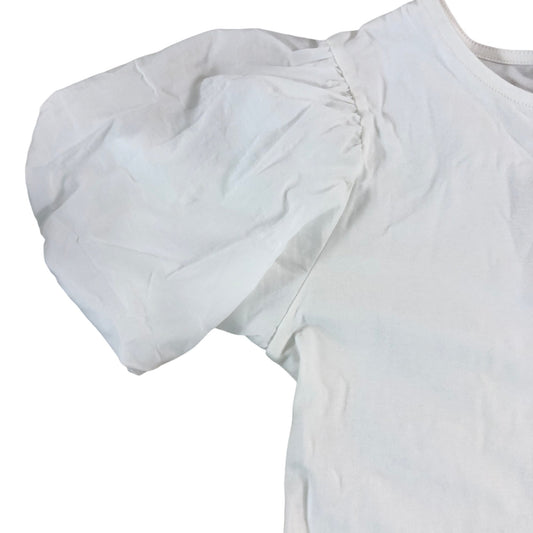 RIVER ISLAND Puff Sleeve Bodysuit Size 11-12 Years Girls White Short Sleeve Top