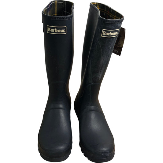 Barbour Mens Bede Wellingtons UK11 Navy Waterproof Rubber Boots Outdoor