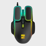 R8 Wired Gaming Mouse - RGB/LED Lighting - Black