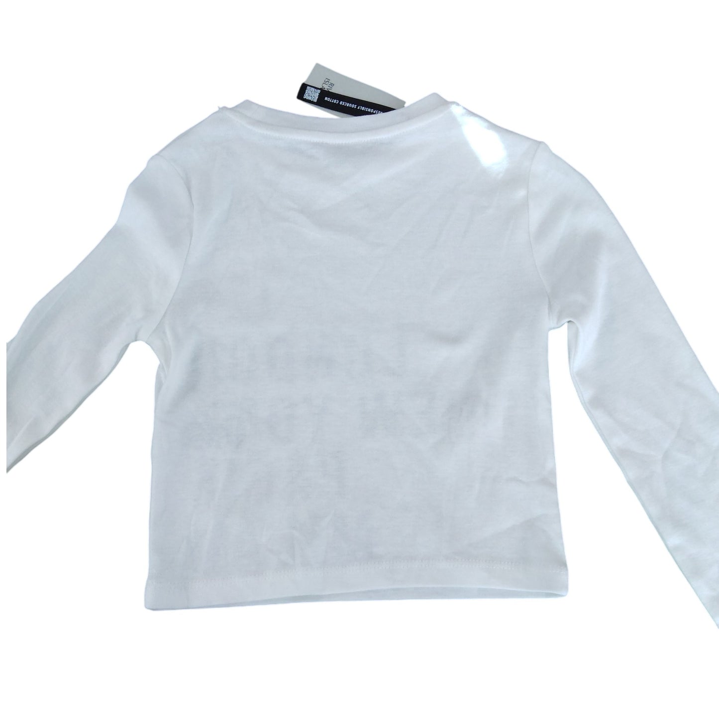 River Island White Long Sleeve T Shirt 5-6 Kids L A London New York Paris Milan