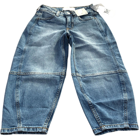 Balloon Jeans High Rise Size 5-6 Years Kids Blue Denim Trousers
