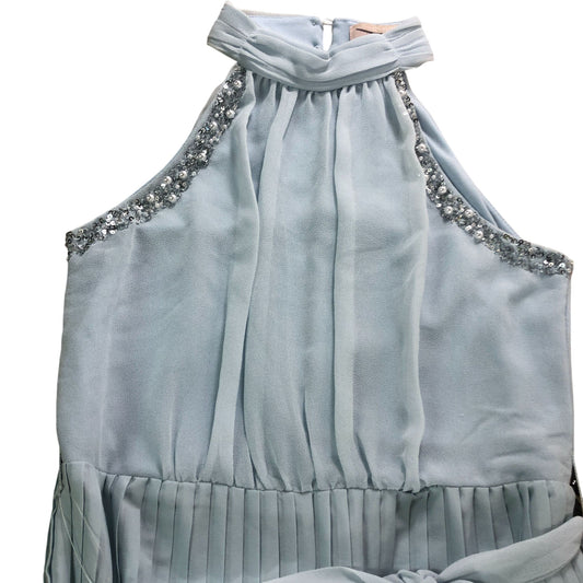 Lipsy London 12 Years Girls Pleated Jumpsuit Light Blue Sleeveless