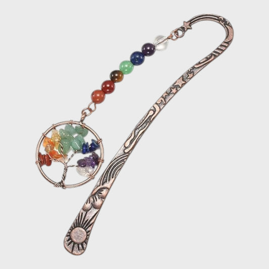 Chakra Crystal Circle Tree of Life Bookmark